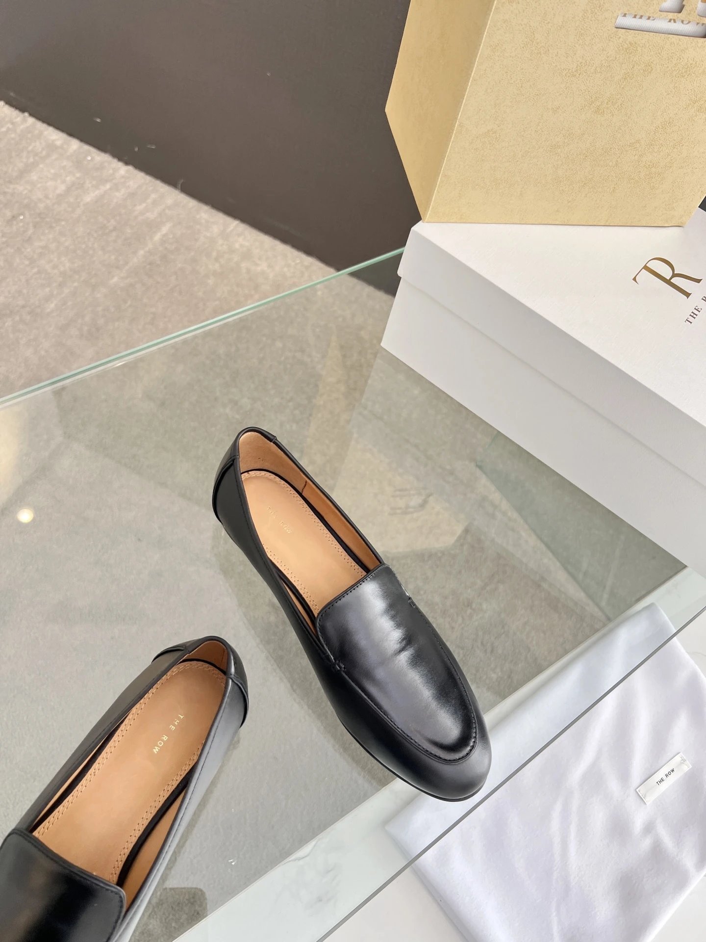 The Row Loafer Cream Leather Loafers - 11
