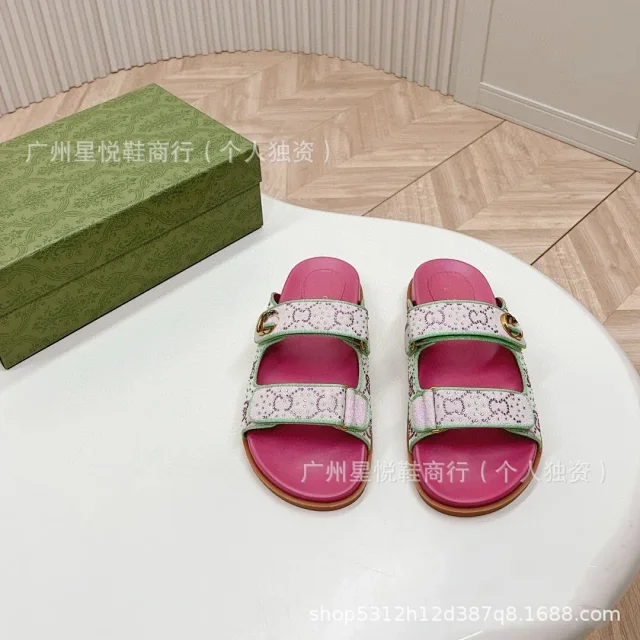 Gucci Sandals Rhinestone Double G Two-Strap Velcro Slide product detail image 15