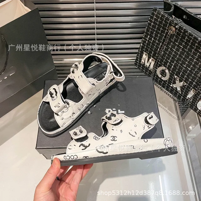 Chanel Sandals Printed Hook-and-Loop Strap product detail image 13