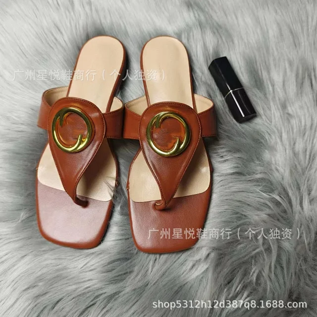 Gucci Slippers Square-Toe GG Monogram Buckle Slide product detail image 15