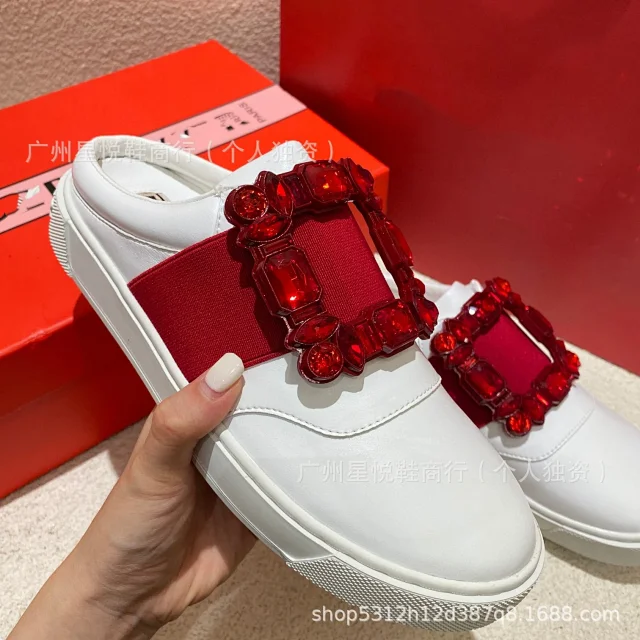Roger Vivier Sneakers Rhinestone Square Buckle Slip-On product detail image 16