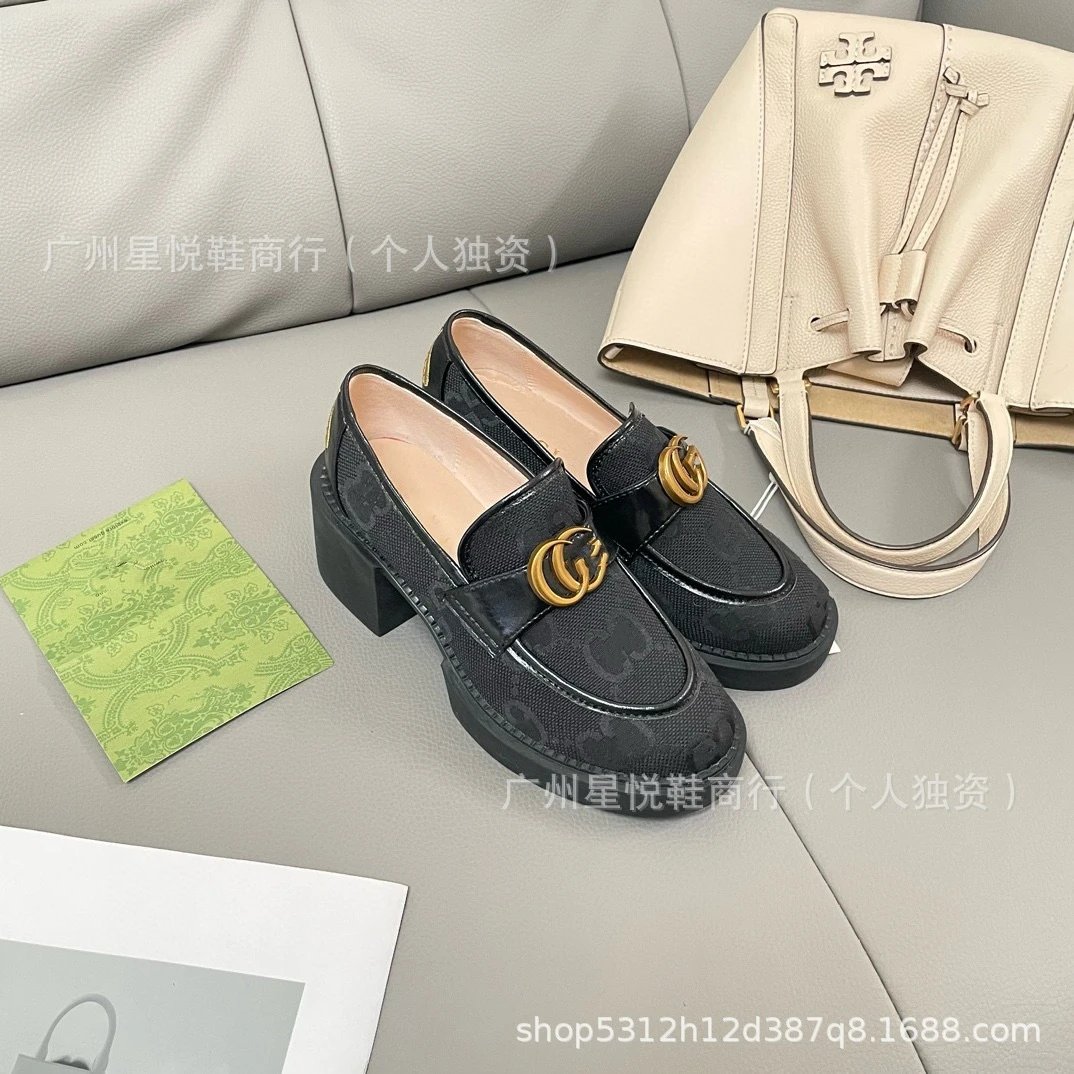 Gucci Horsebit Loafers Beige Brown GG Canvas Loafers - 2