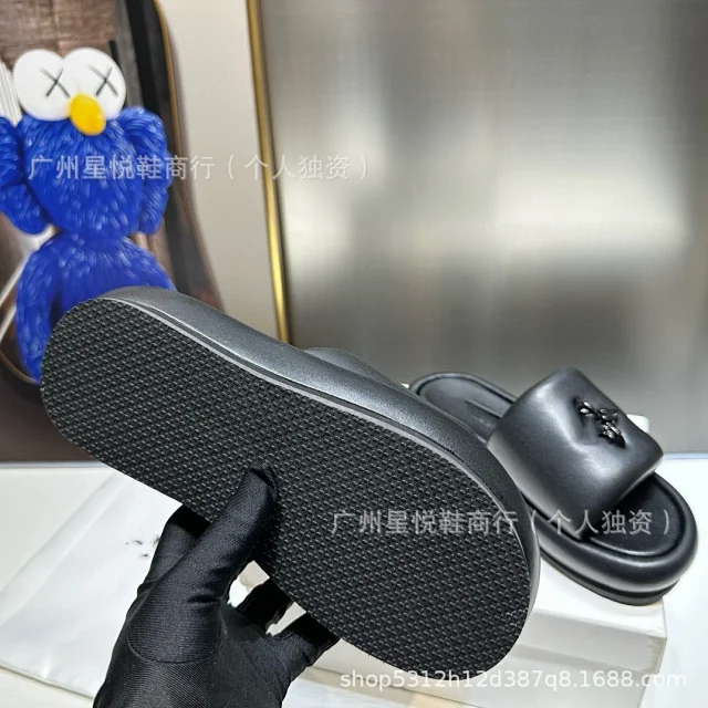 Unbranded Slippers Platform slide with metal bow ornament product detail image 19