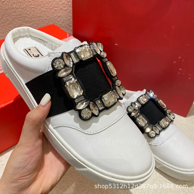 Roger Vivier Sneakers Rhinestone Square Buckle Slip-On product detail image 13