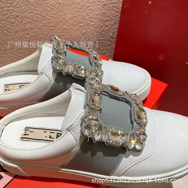 Roger Vivier Sneakers Rhinestone Square Buckle Slip-On product detail image 5