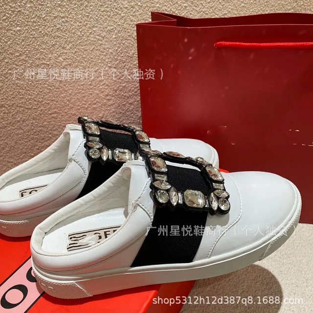 Roger Vivier Sneakers Rhinestone Square Buckle Slip-On product detail image 14