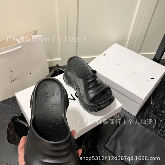 Unbranded Slippers Open-Toe Platform Wedge Slide product detail image 9
