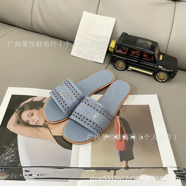 Dior Slippers Perforated Logo Strap Slide product detail image 6