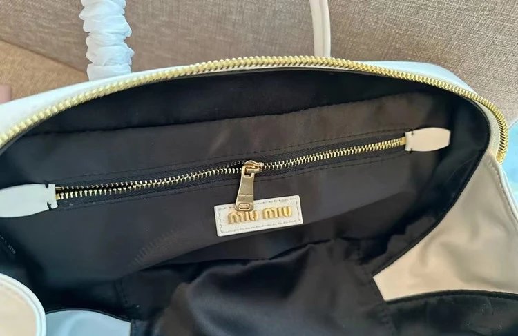 Miu Miu Arcadie Mini Bag Beige Quilted Leather Handbag - 17