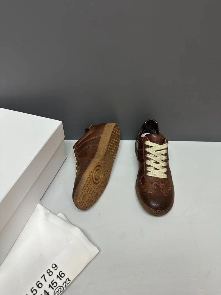 Maison Margiela Replica Sneakers Tan Suede Leather Sneakers - 20
