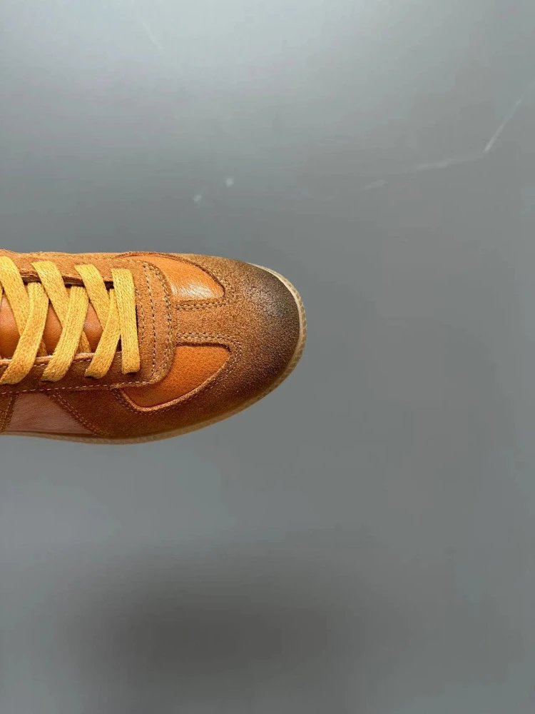 Maison Margiela Replica Sneakers Tan Suede Leather Sneakers - 26