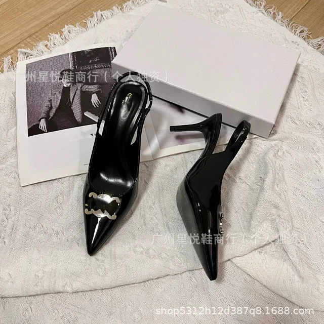 Unbranded High Heels Pointed-Toe Slingback with Metal Buckle product detail image 7