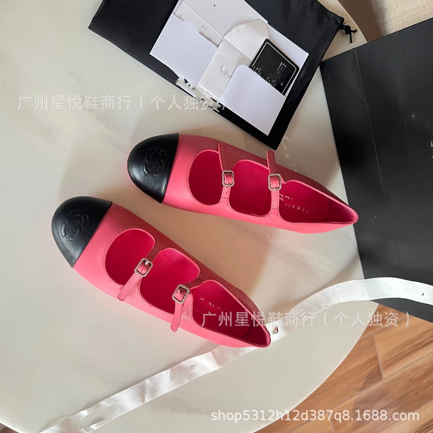 Chanel Mary Jane Flats Black Leather Shoes - 5