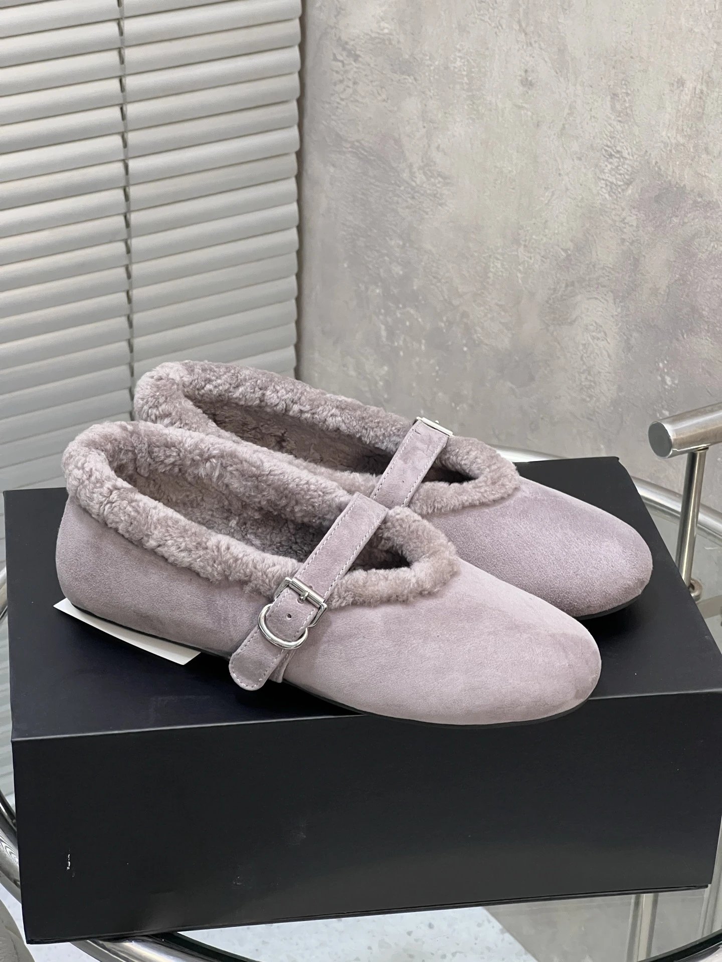 UGG Shearling-Trimmed Suede Mary Jane Loafers Beige - 20