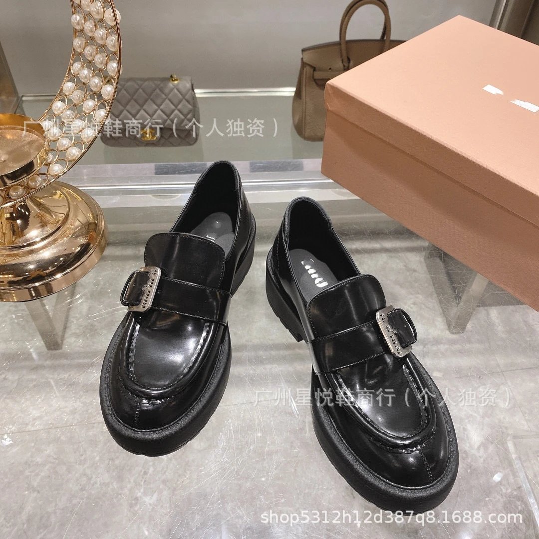 Black Patent Leather Mary Jane Platform Shoes - 16