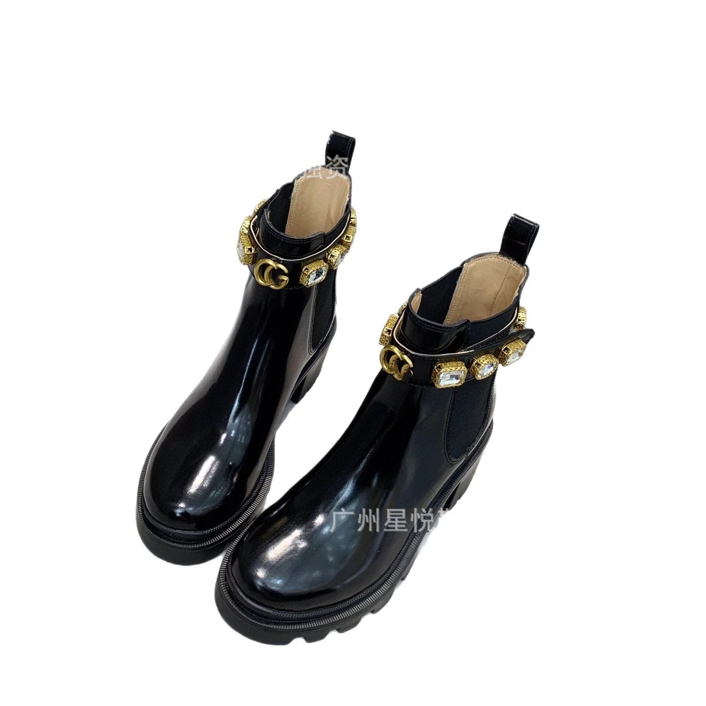 Unbranded Boots Embellished lug-sole Chelsea ankle image 5