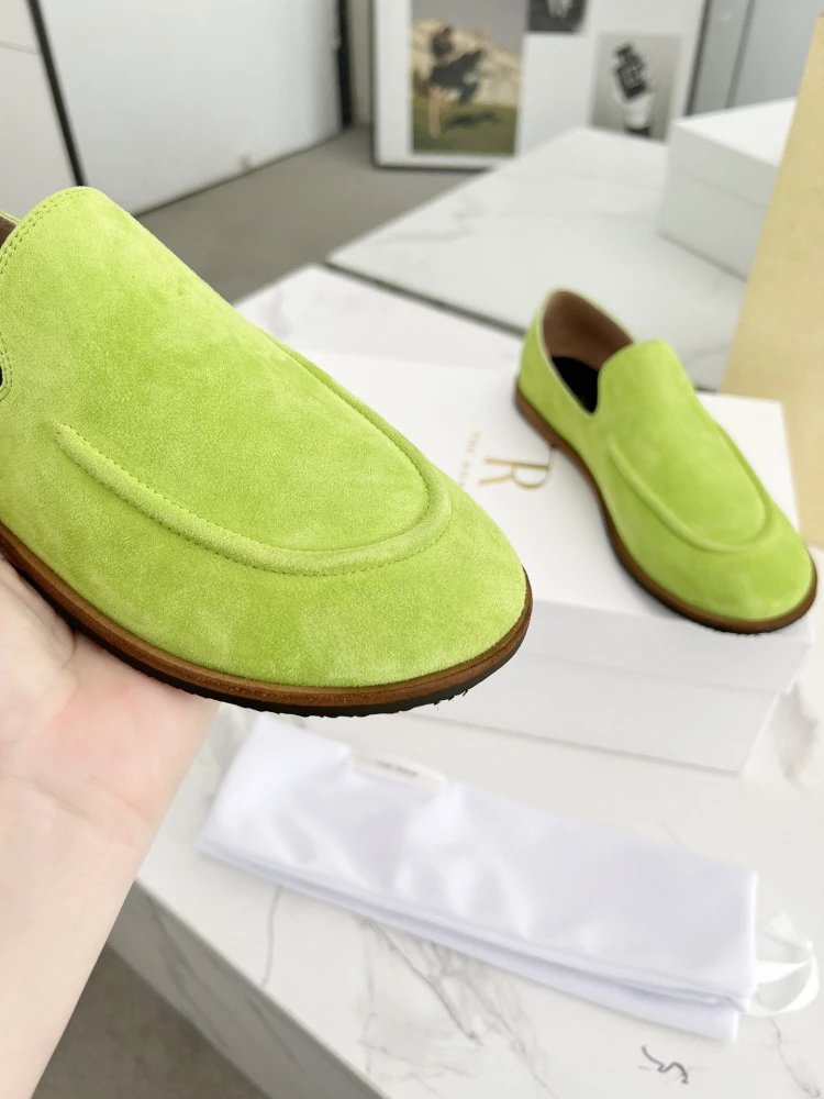 R Brand Suede Loafer Black Casual Shoes - 20
