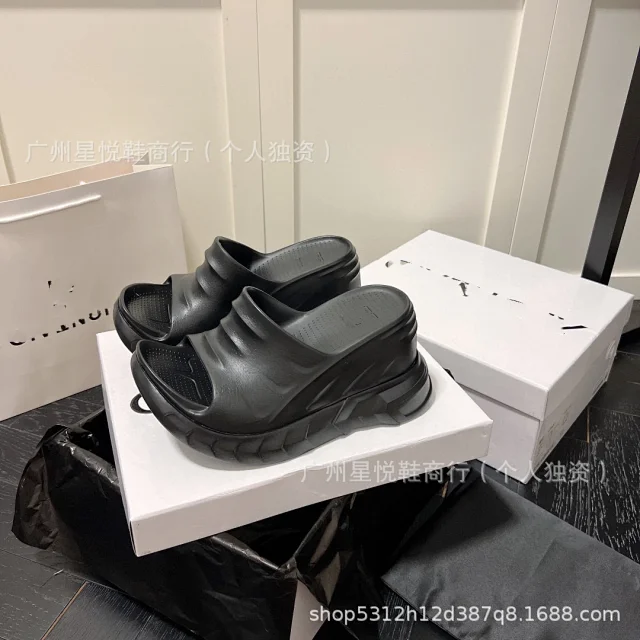 Unbranded Slippers Open-Toe Platform Wedge Slide product detail image 3