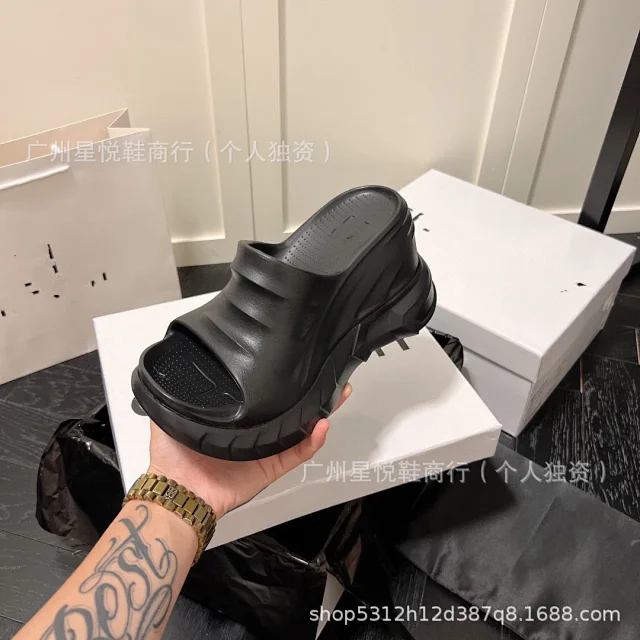 Unbranded Slippers Open-Toe Platform Wedge Slide product detail image 6