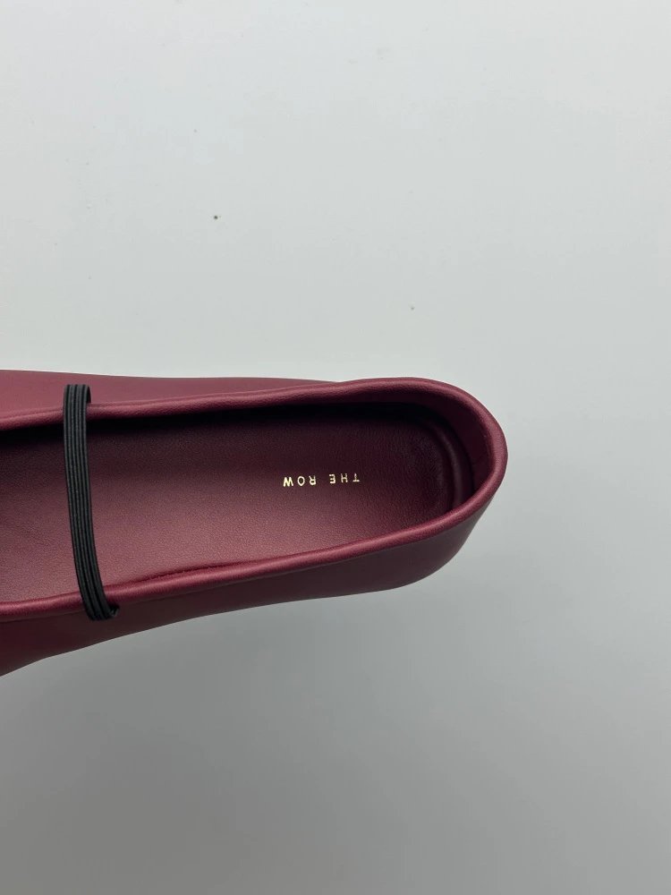 Brown Leather Mary Jane Flat Shoes - 25