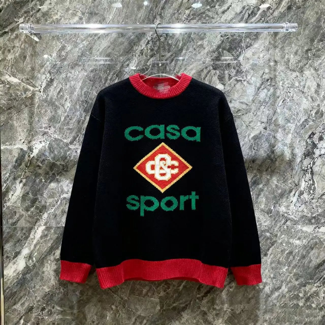 Casablanca School of Beautiful Embroidered Knit Sweater White - 7