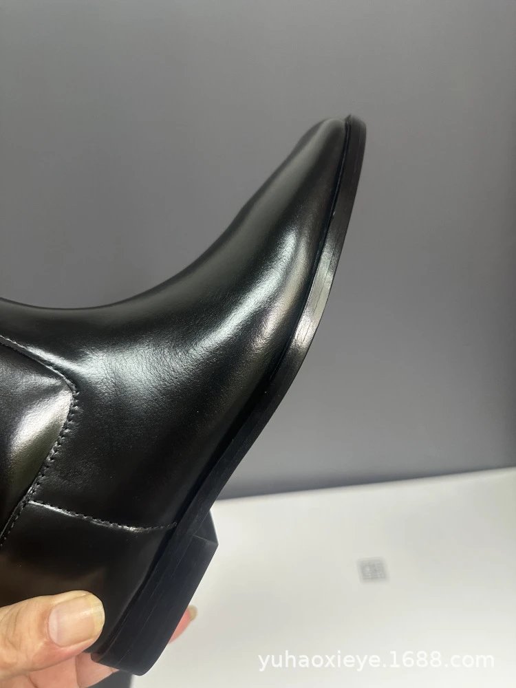 Loewe Anagram Logo Knee-High Boots Black Leather Boots - 17