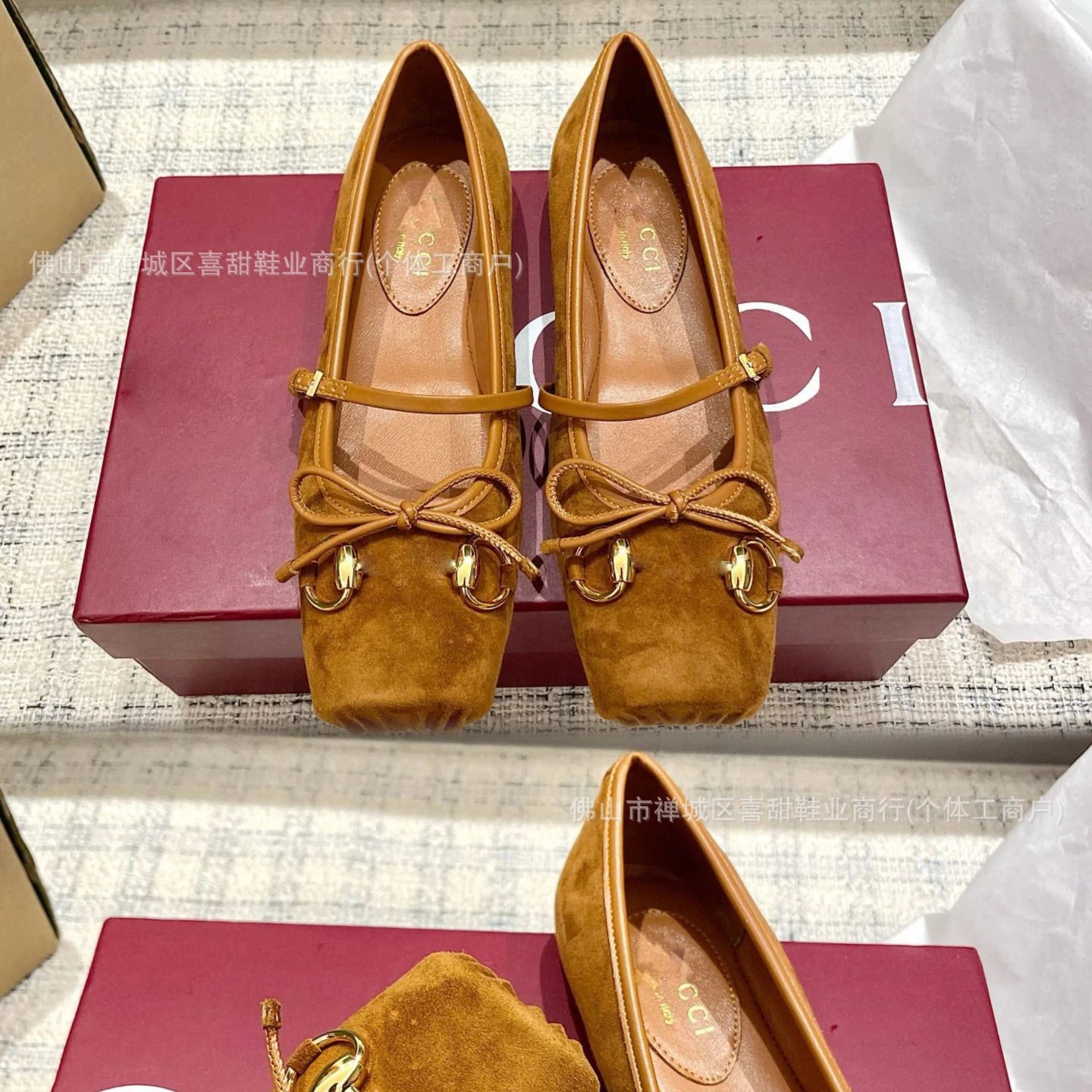 Gucci Horsebit Bow Loafers Tan Suede Flat Shoes - 13