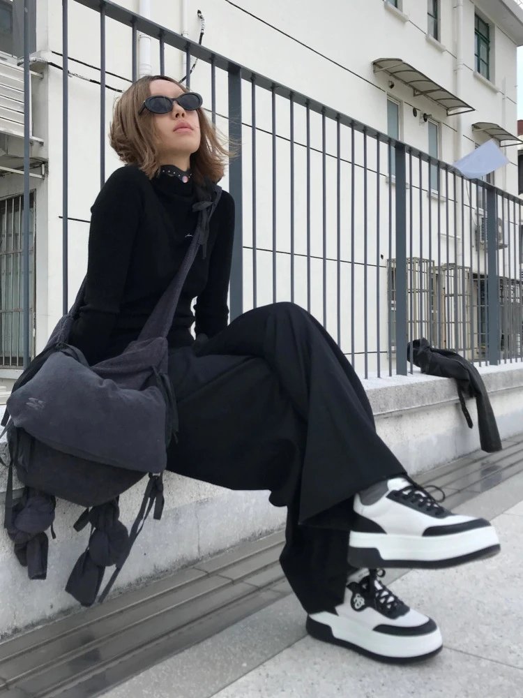 Chanel CC Logo Chunky Platform Sneakers White - 5