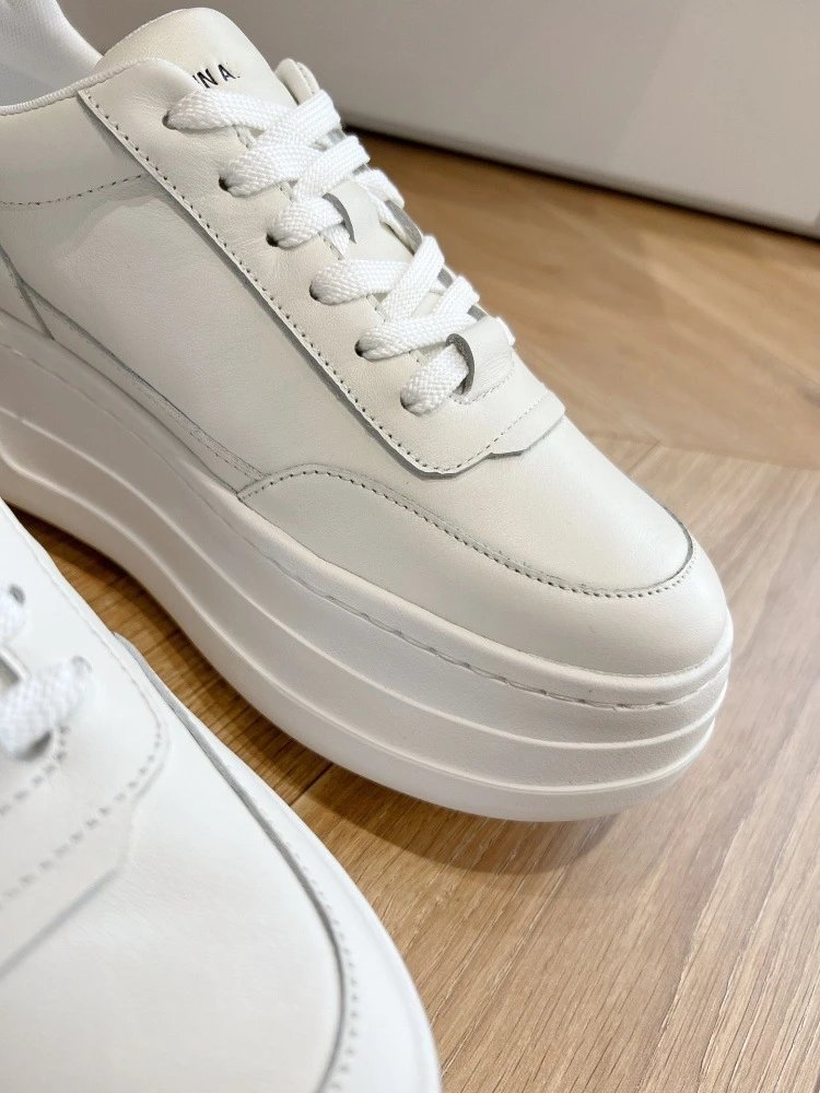 Chanel CC Logo Chunky Platform Sneakers White - 21