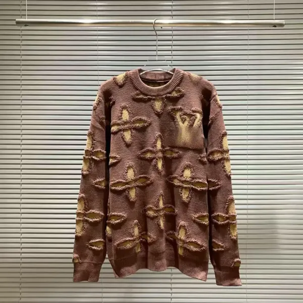 Louis Vuitton Monogram Knit Sweater Brown Beige - 1