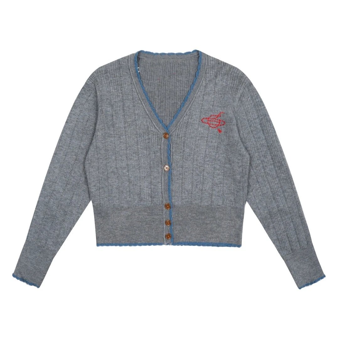 Digital Pionker UFO Knit Cardigan Gray - 20