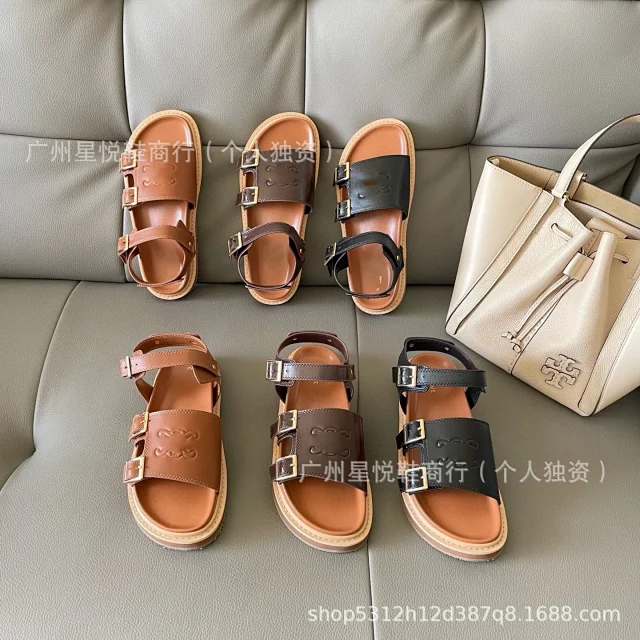 Tory Burch Sandals Double-T Logo Buckle product detail image 3