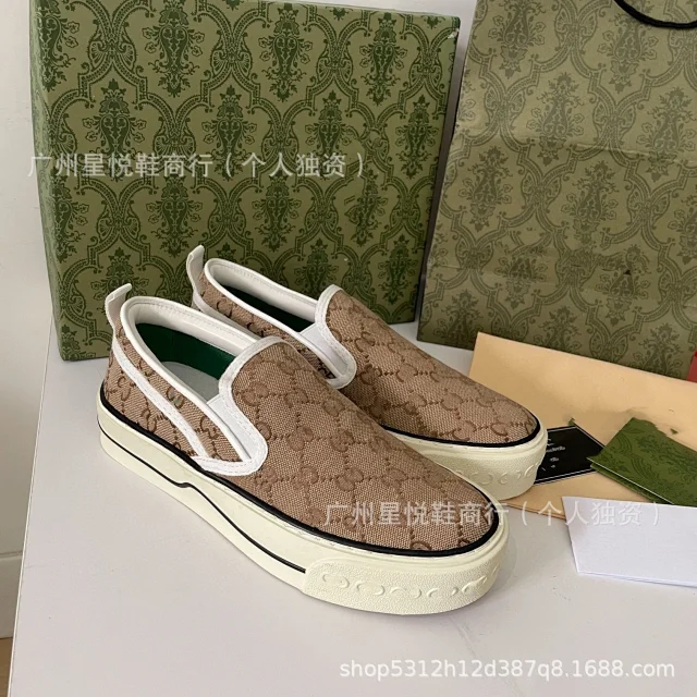 Unbranded Sneakers Platform Slip-On Canvas with Monogram Pattern product detail image 15