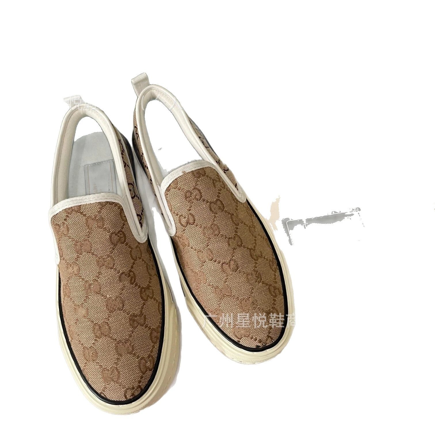 Unbranded Sneakers Platform Slip-On Canvas with Monogram Pattern image 5