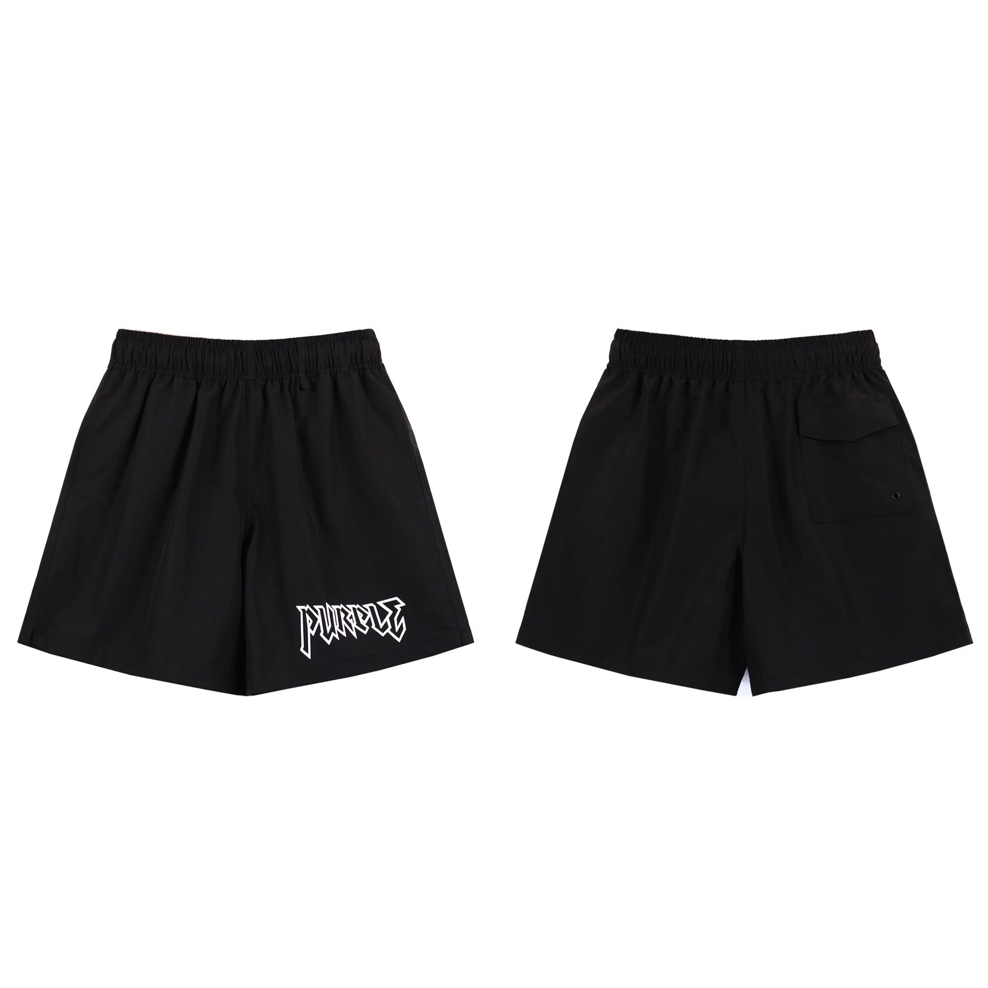 Gallery Dept. Distressed Logo Shorts Black - 14