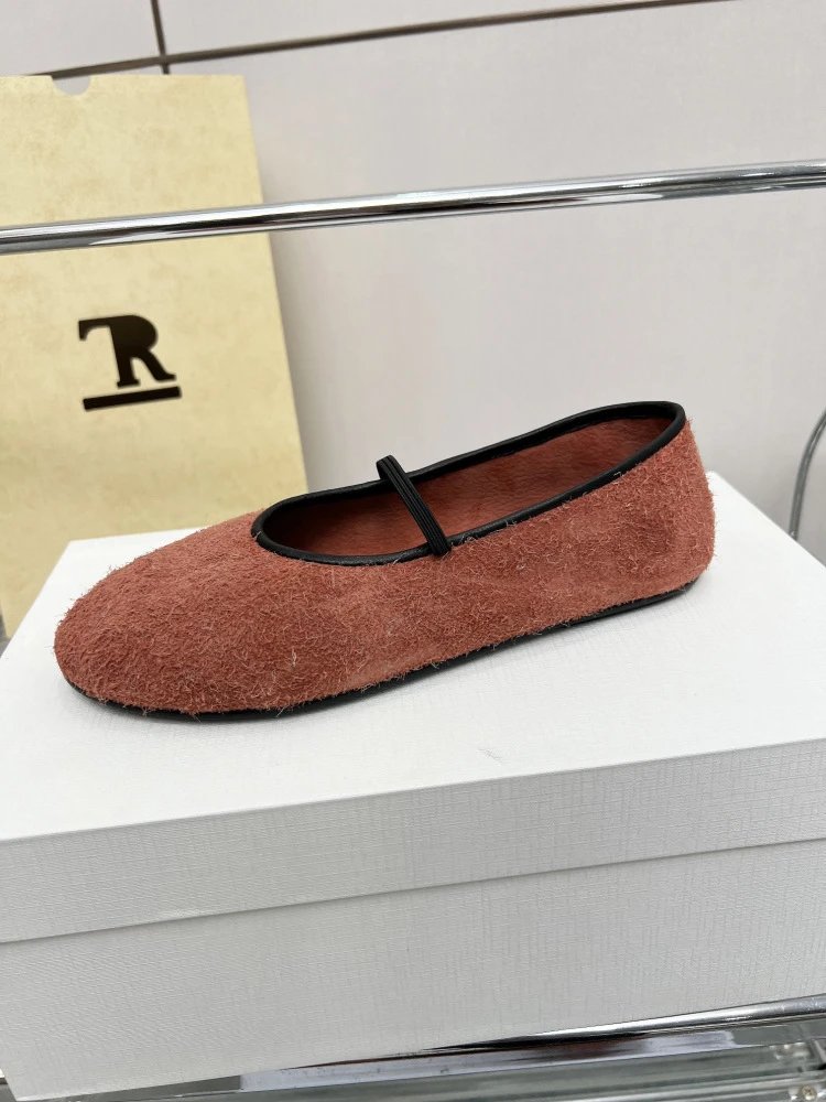 Maison Margiela Tabi Mary Jane Gray Wool-Blend Flat Shoes - 21