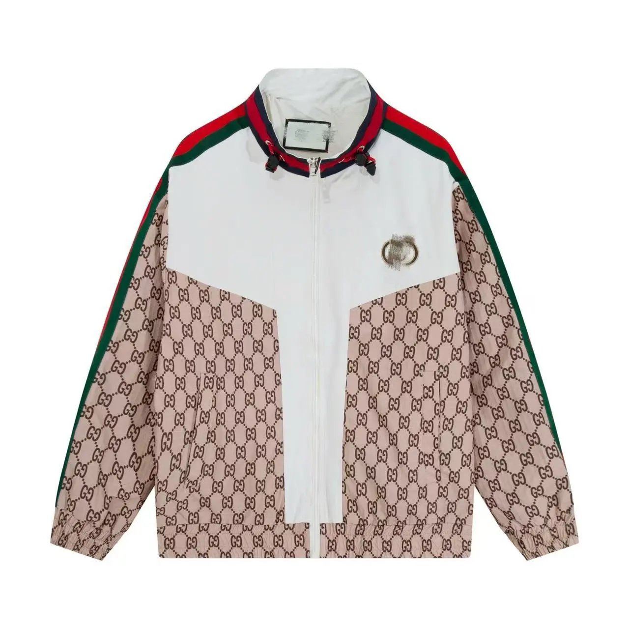 Gucci GG Monogram Windbreaker Jacket Navy and Cream - 4