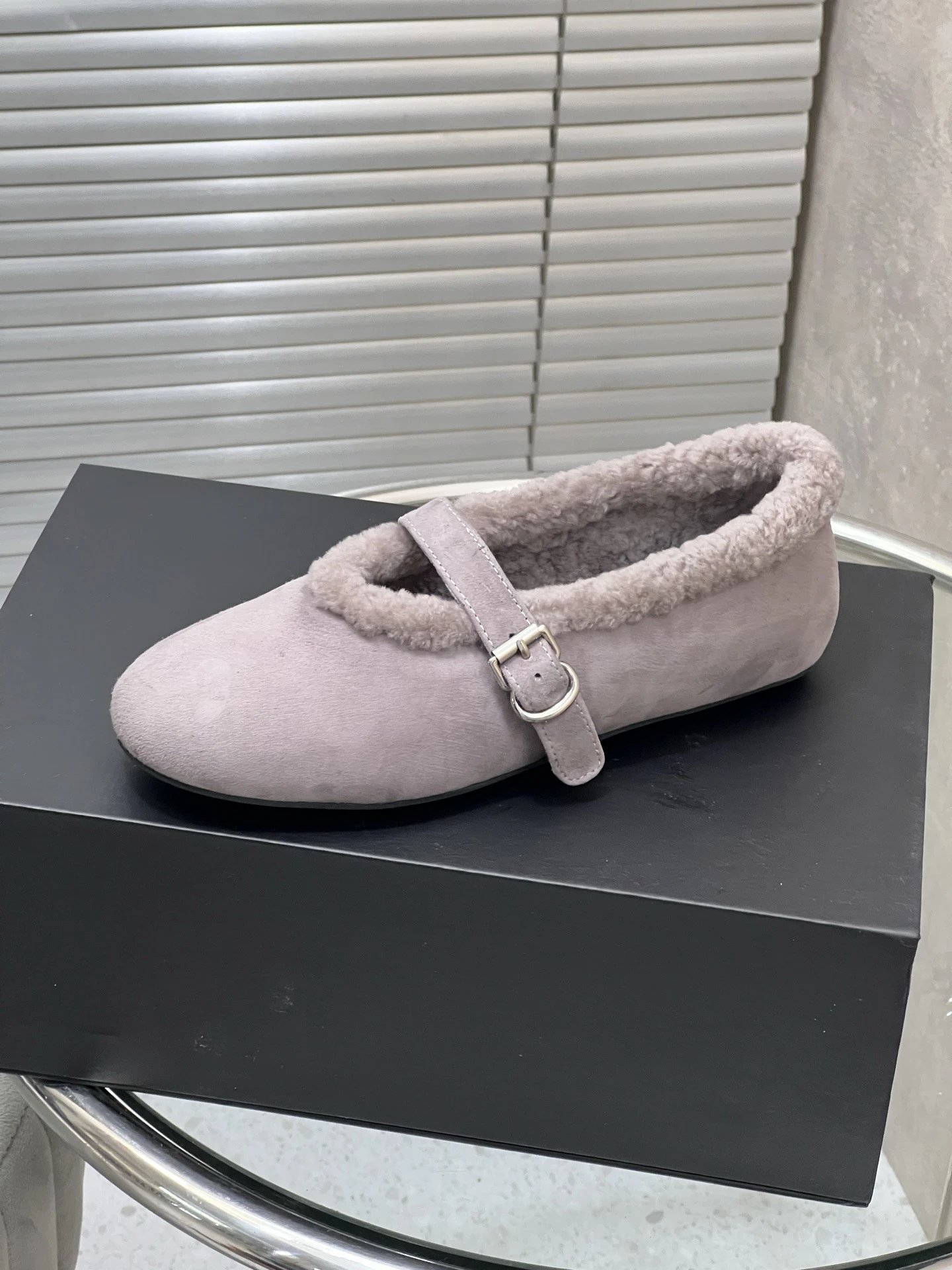 UGG Shearling-Trimmed Suede Mary Jane Loafers Beige - 22