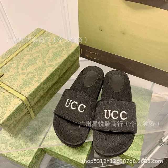 Gucci Slippers GG monogram platform slide product detail image 18