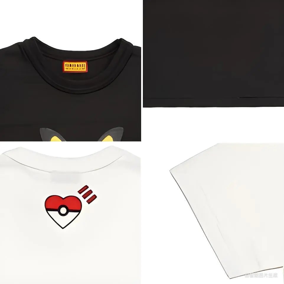 Pokémon x Pokémon Made Pikachu Heart T-Shirt Black - 8