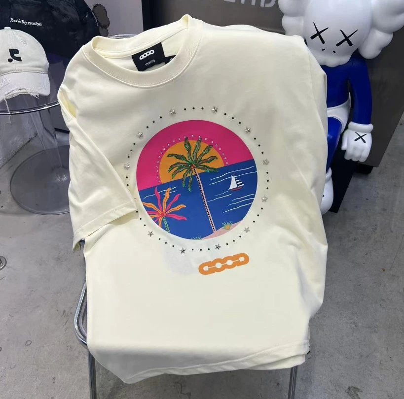 GRA Chain Link Graphic White T-Shirt - 4