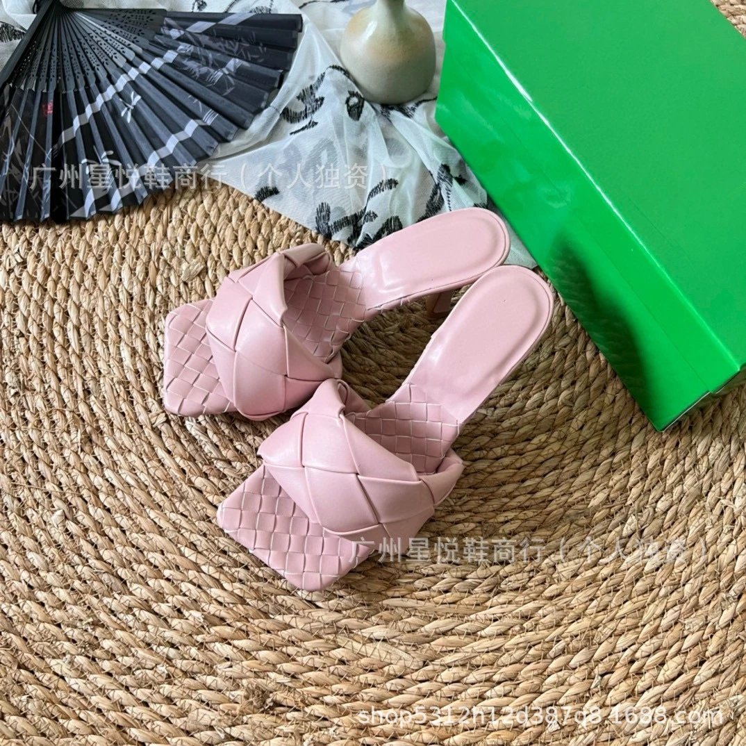 Bottega Veneta Intrecciato Green Mule Sandals - 6