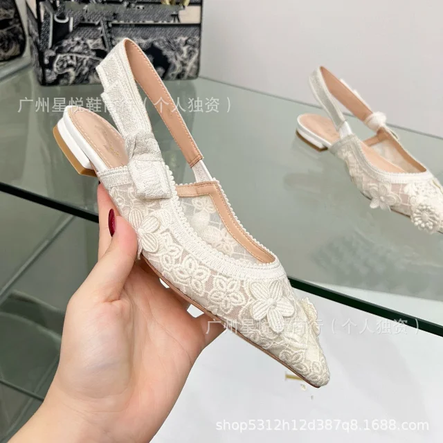 Unbranded High Heels Floral Lace Slingback Stiletto product detail image 10