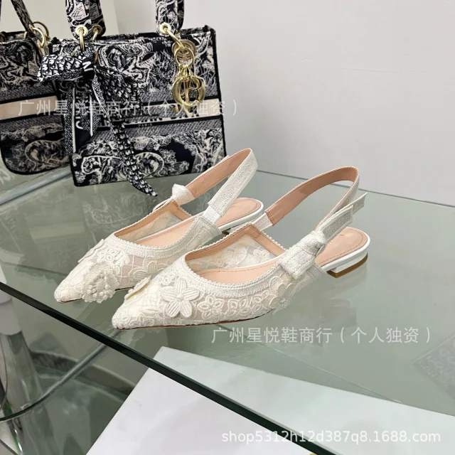 Unbranded High Heels Floral Lace Slingback Stiletto product detail image 12