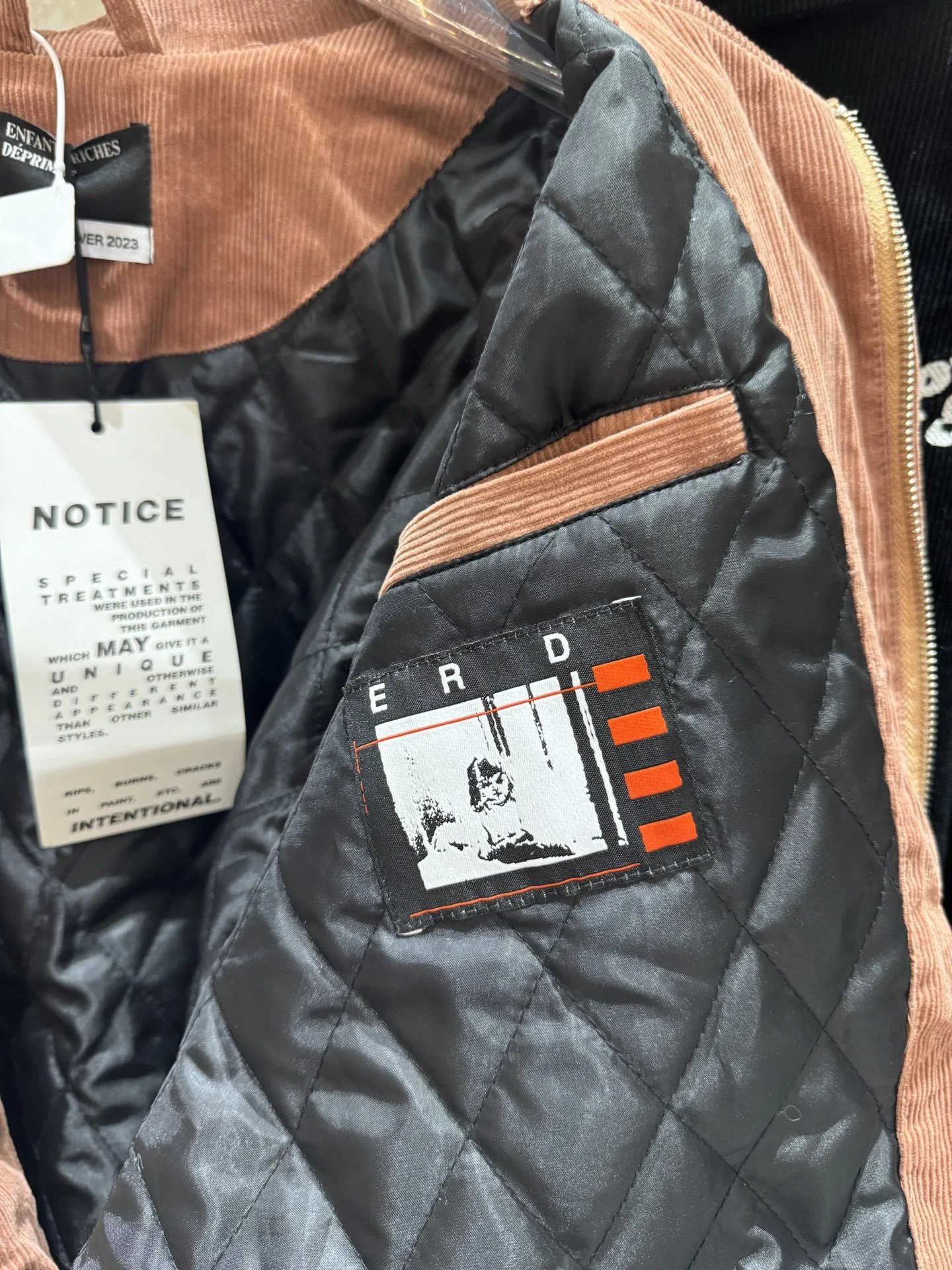 Gallery Dept E.V.D. Corduroy Bomber Jacket Dusty Rose - 18