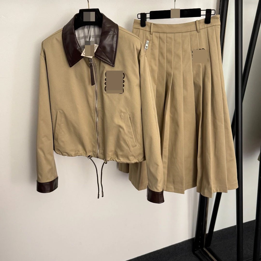 Chloé Woody Jacket Beige Leather-Trimmed Outerwear - 7