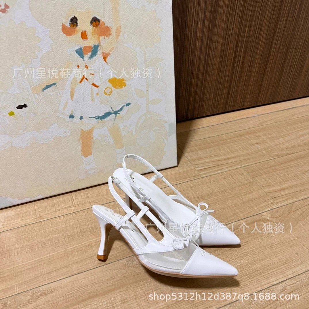 Chanel-Inspired Slingback Pointed-Toe Heels Black - 22