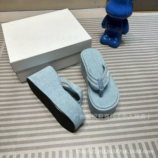 Unbranded Slippers Platform Wedge Flip-Flops product detail image 1