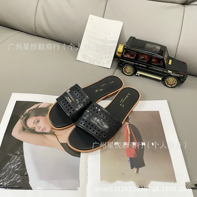 Dior Slippers Perforated Logo Strap Slide product detail image 8