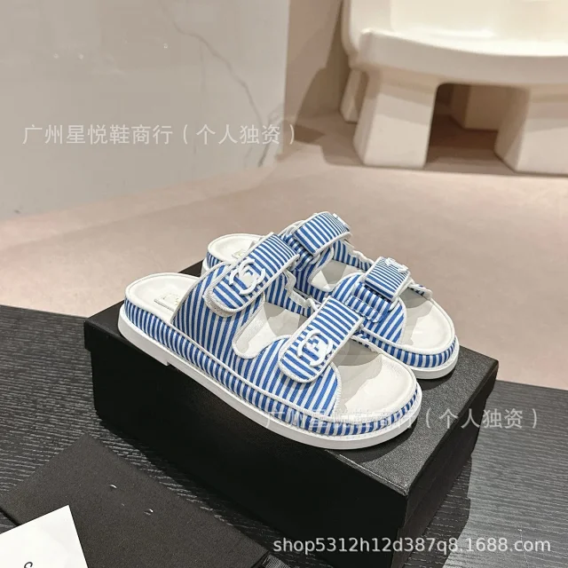Chanel Slippers Quilted Double-Strap Bow Slide Sandals product detail image 16